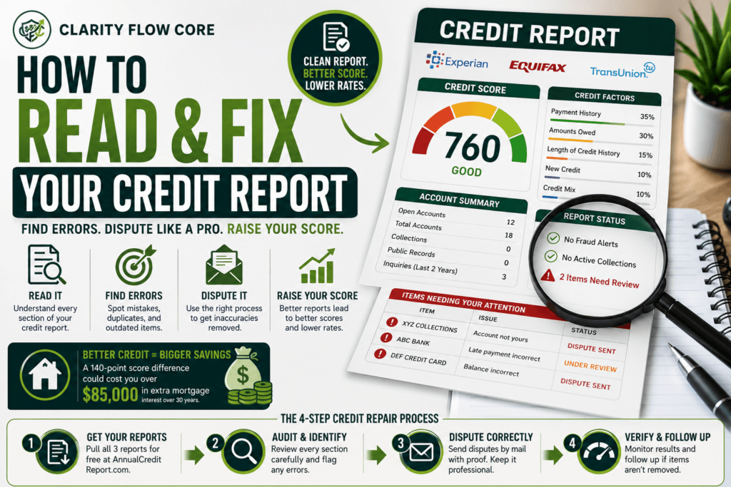 Continue Report How to Read and Fix Your Credit Report: Ultimate 2026 Guide