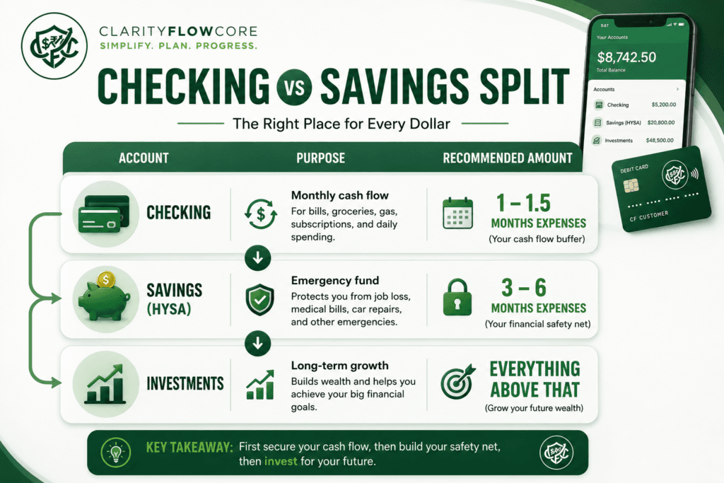 Checking vs Savings Split