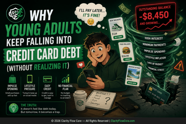 A practical breakdown showing exactly why young adults fall into credit card debt.