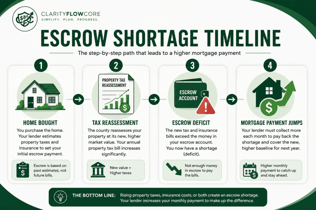 escrow payment increased suddenly