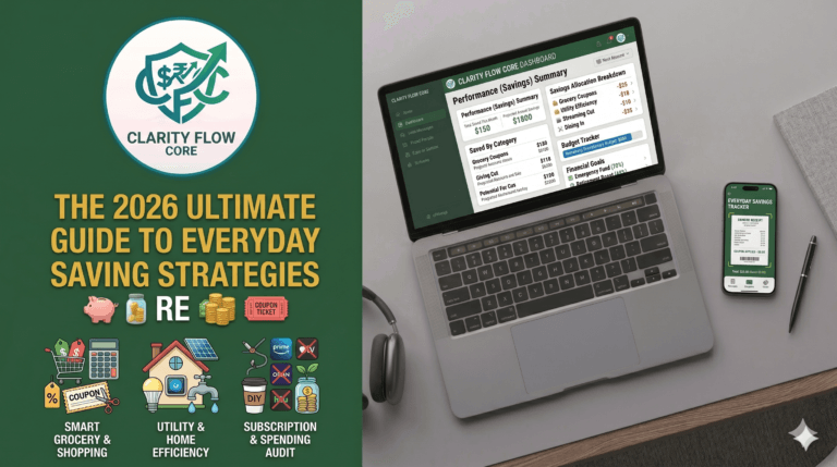 A visual guide to everyday saving strategies showing money automation and budget cutting techniques to build wealth.