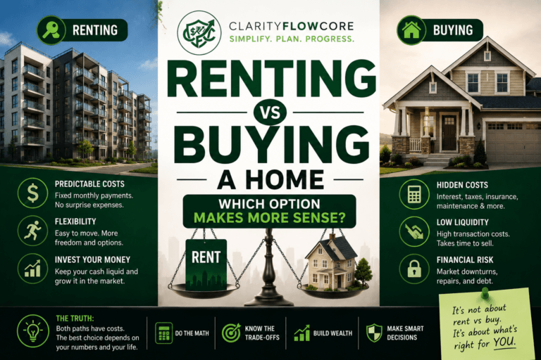 A financial comparison chart highlighting the unrecoverable costs of renting vs buying a home.