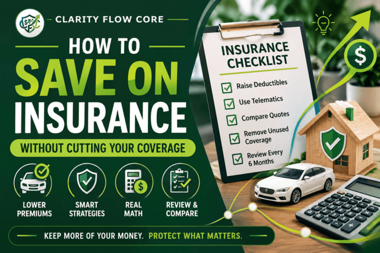 A spreadsheet comparison showing the exact math behind how to save on insurance by adjusting deductibles.