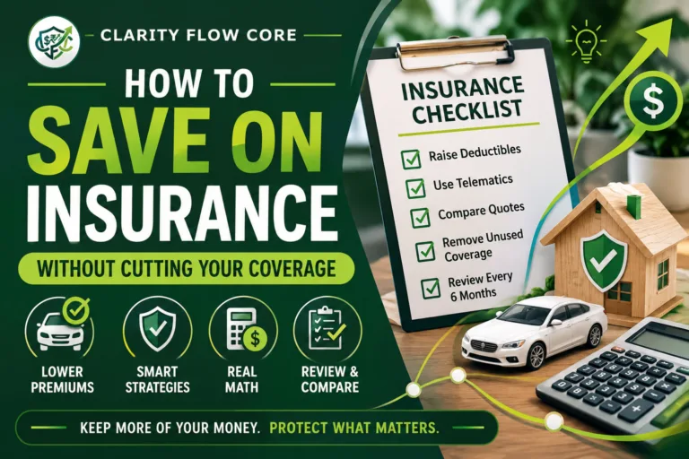 A spreadsheet comparison showing the exact math behind how to save on insurance by adjusting deductibles.