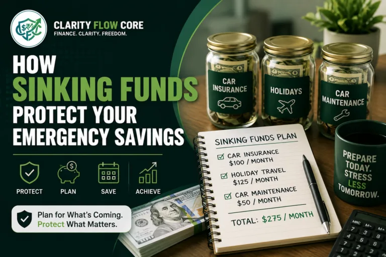 Sinking funds vs emergency funds chart