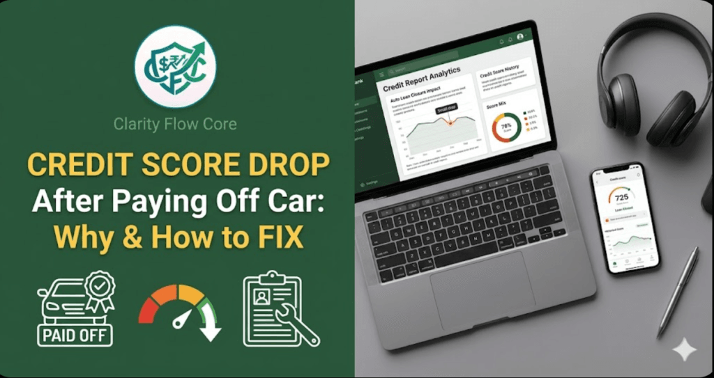 credit score drop after paying off car