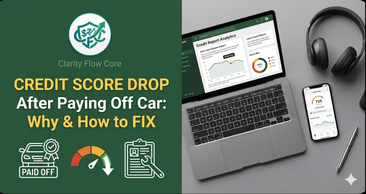 credit score drop after paying off car