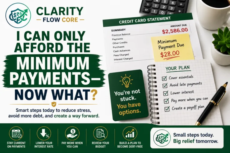 Can only Afford Minimum Payments now what