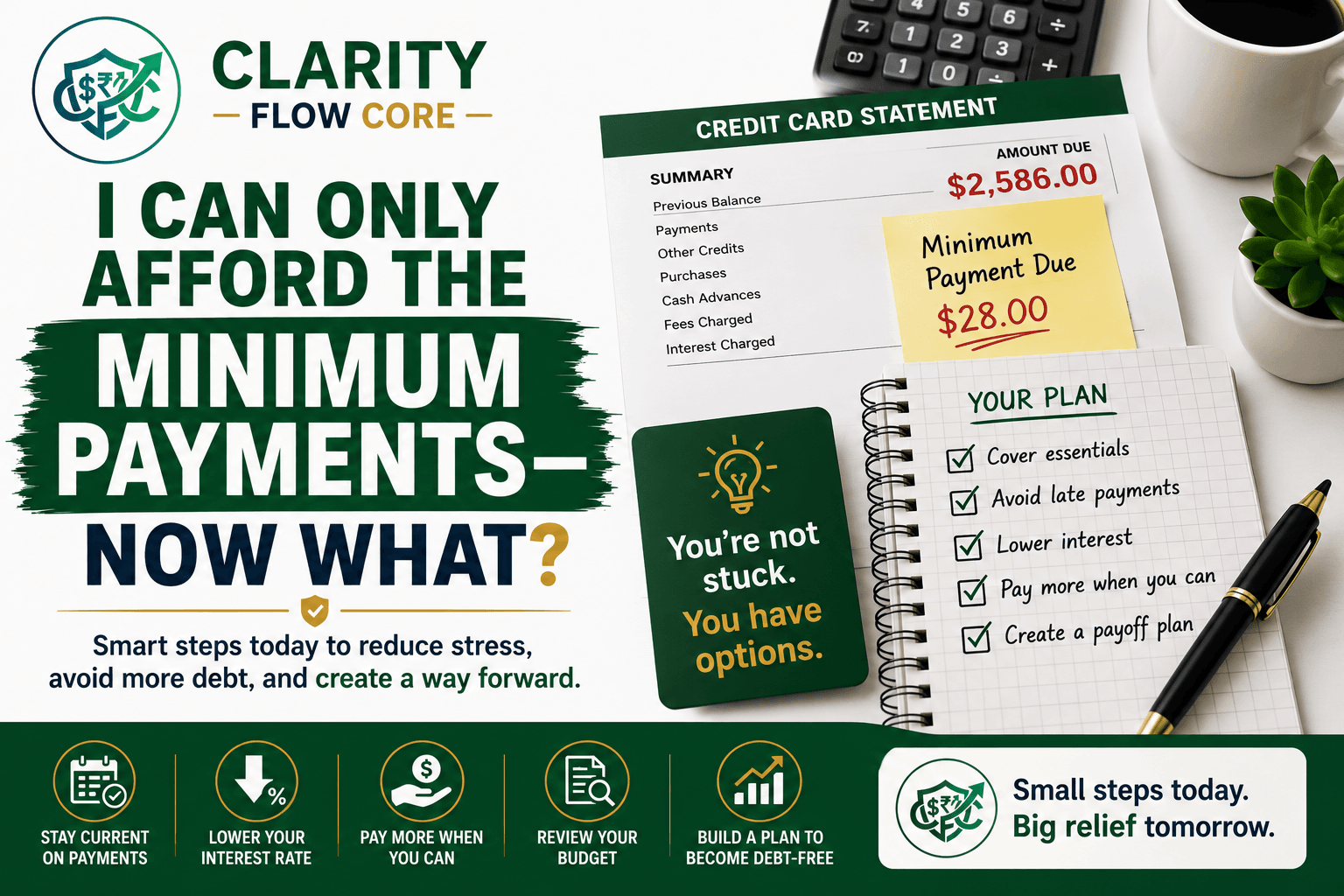 Can only Afford Minimum Payments now what