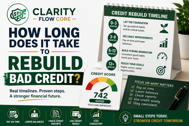 How long does it take to rebuild bad credit and improve your credit score over time