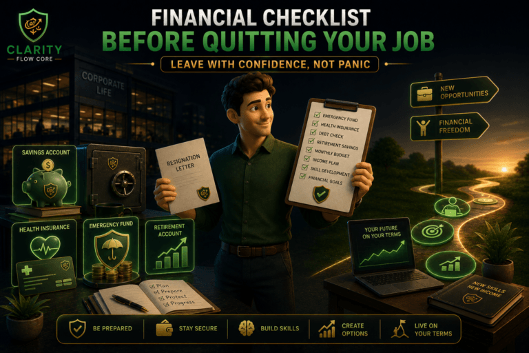 financial checklist before quitting your job