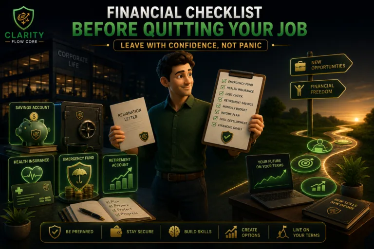 financial checklist before quitting your job
