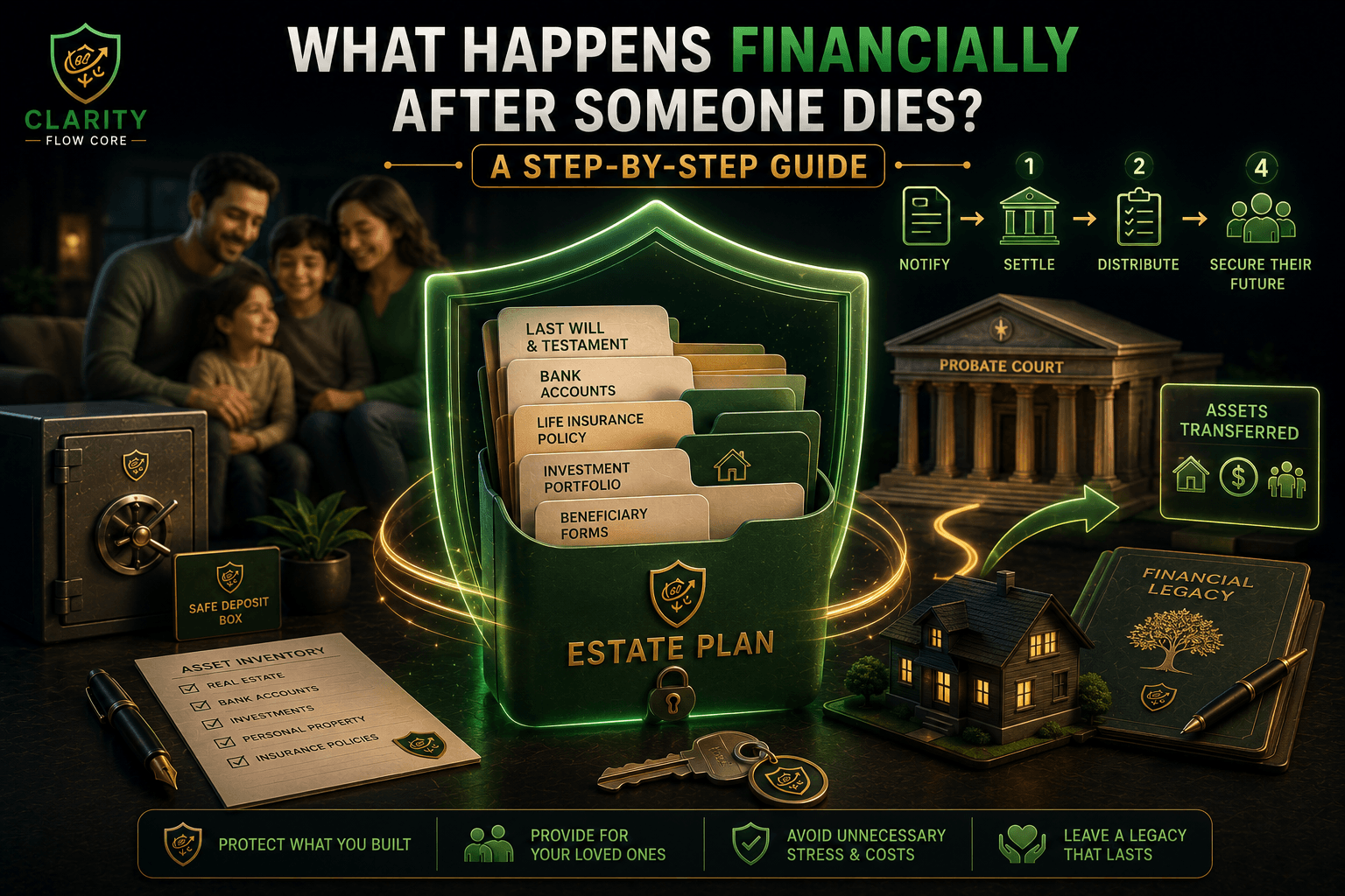 what happens financially after someone dies